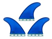 AQSS Thruster Fins - Blue Honeycomb Single Tab