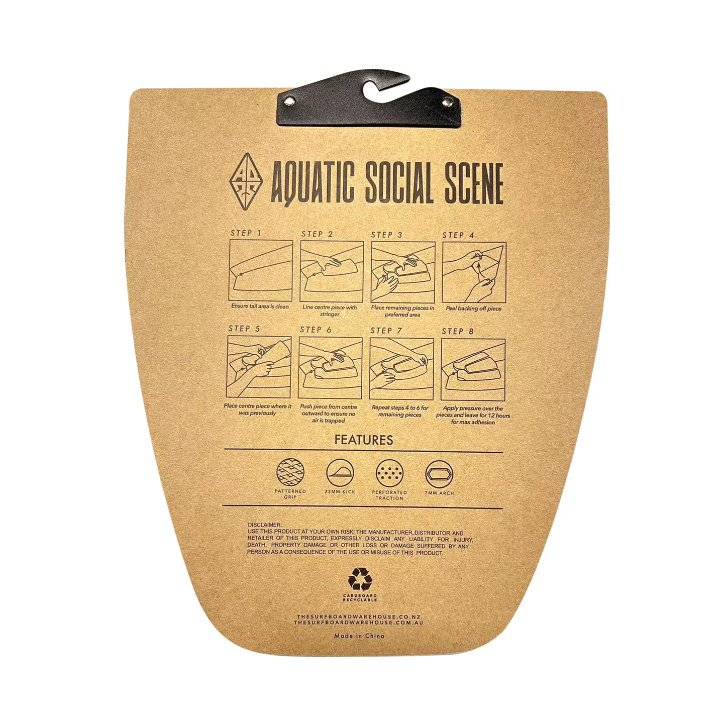 AQSS Tail Pad 3pc - Brown Marble