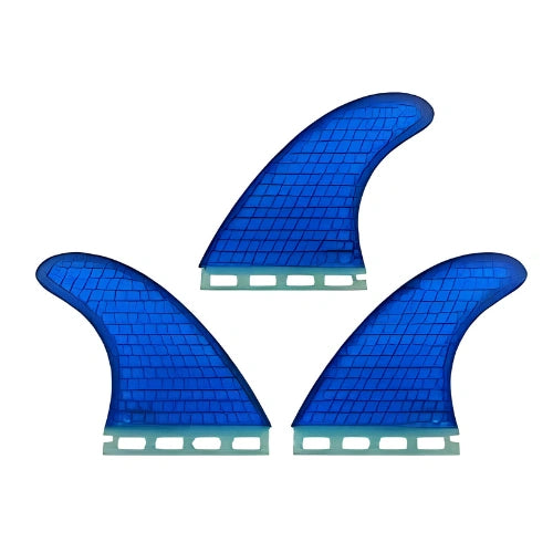 AQSS Thruster Fins - Blue Honeycomb Single Tab