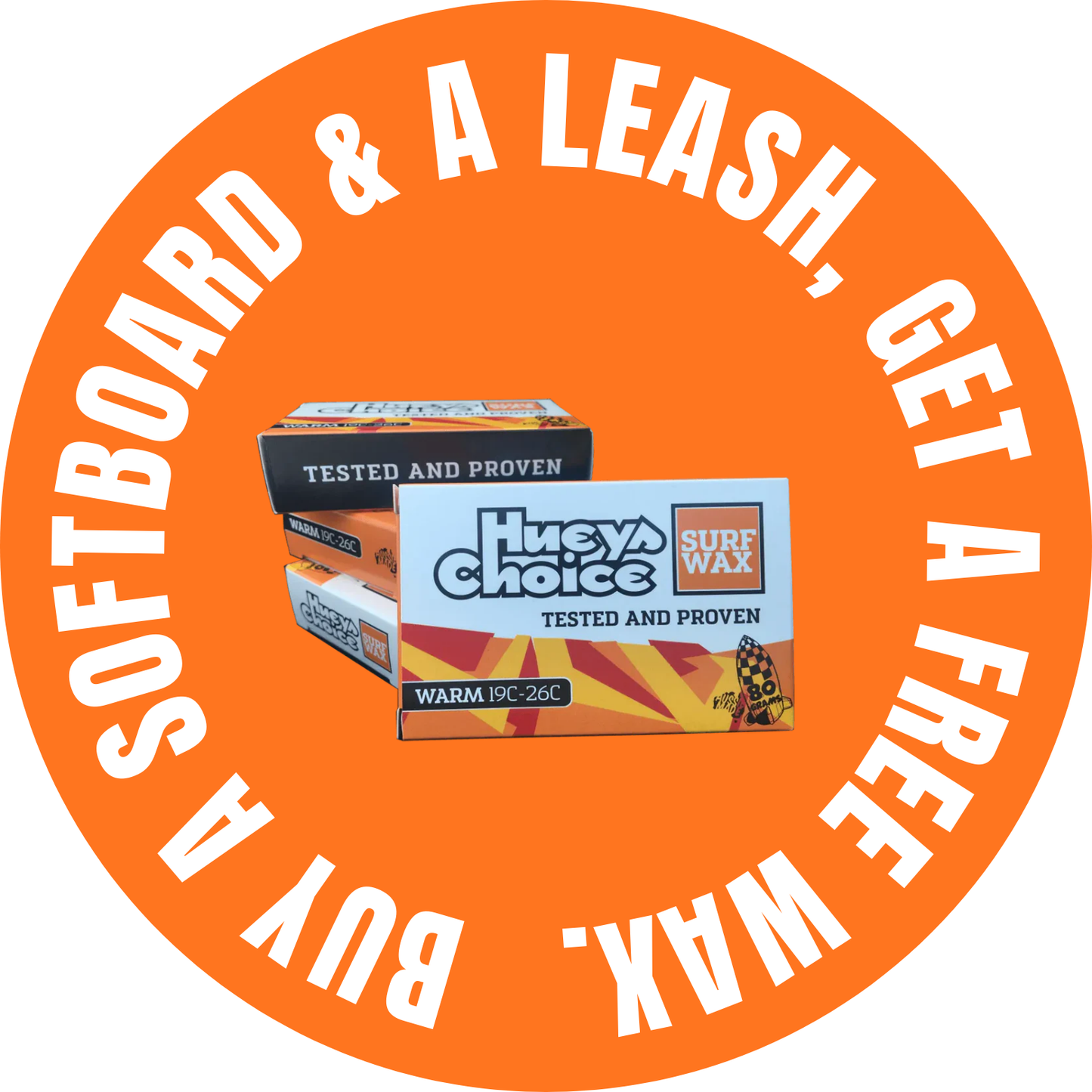 Buy Softboard and Get Discounted Leash + FREE Wax