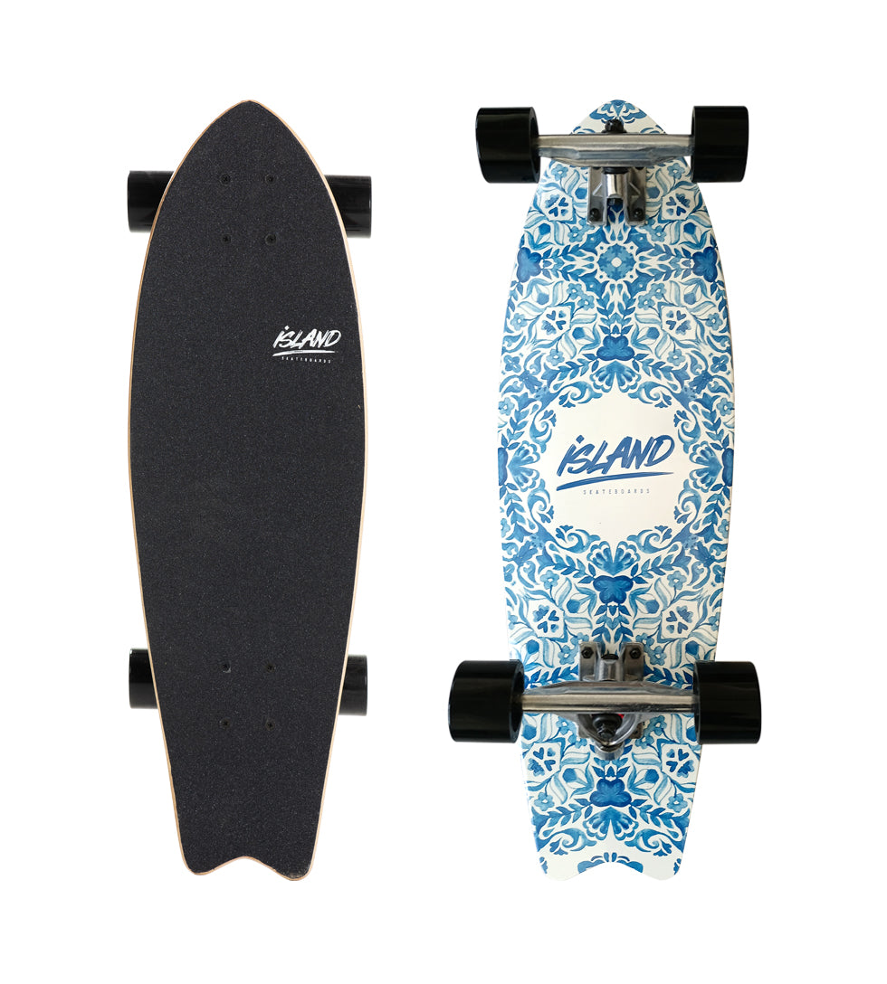 28" Cruiser Skateboard - Blue Mandala
