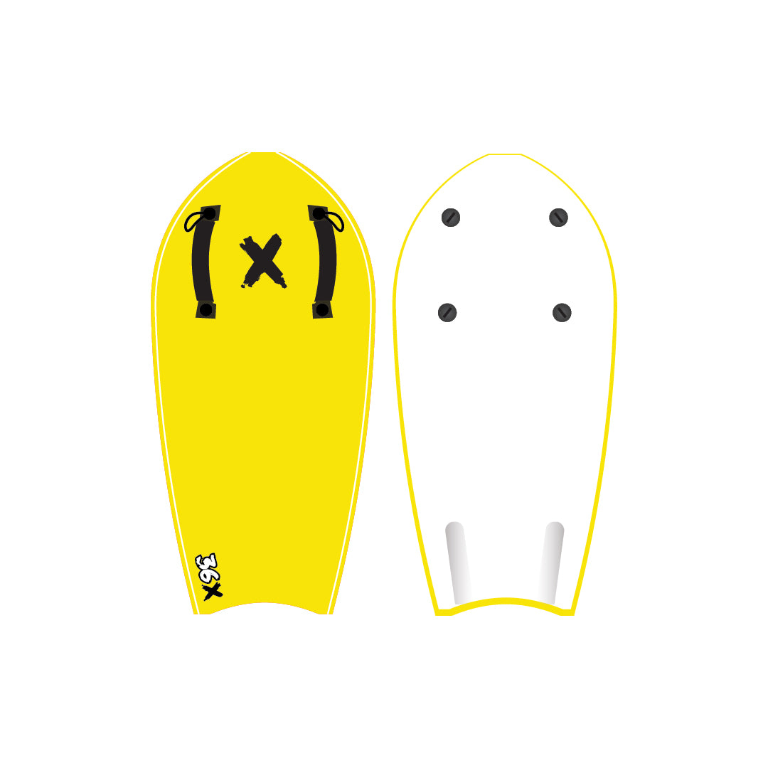 Random X Bodyboard - Towable Yellow 36"