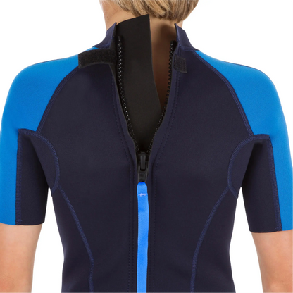 Olaian Surf Shorty Kids Wetsuit - blue