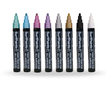Metallic Acrylic Paint Pens - 4mm Durable Bullet Nibs for All Surfaces – Premium Japanese Quality