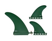 AQSS 2+1 Fin Set - Olive Green 7" + Single Tab 4"