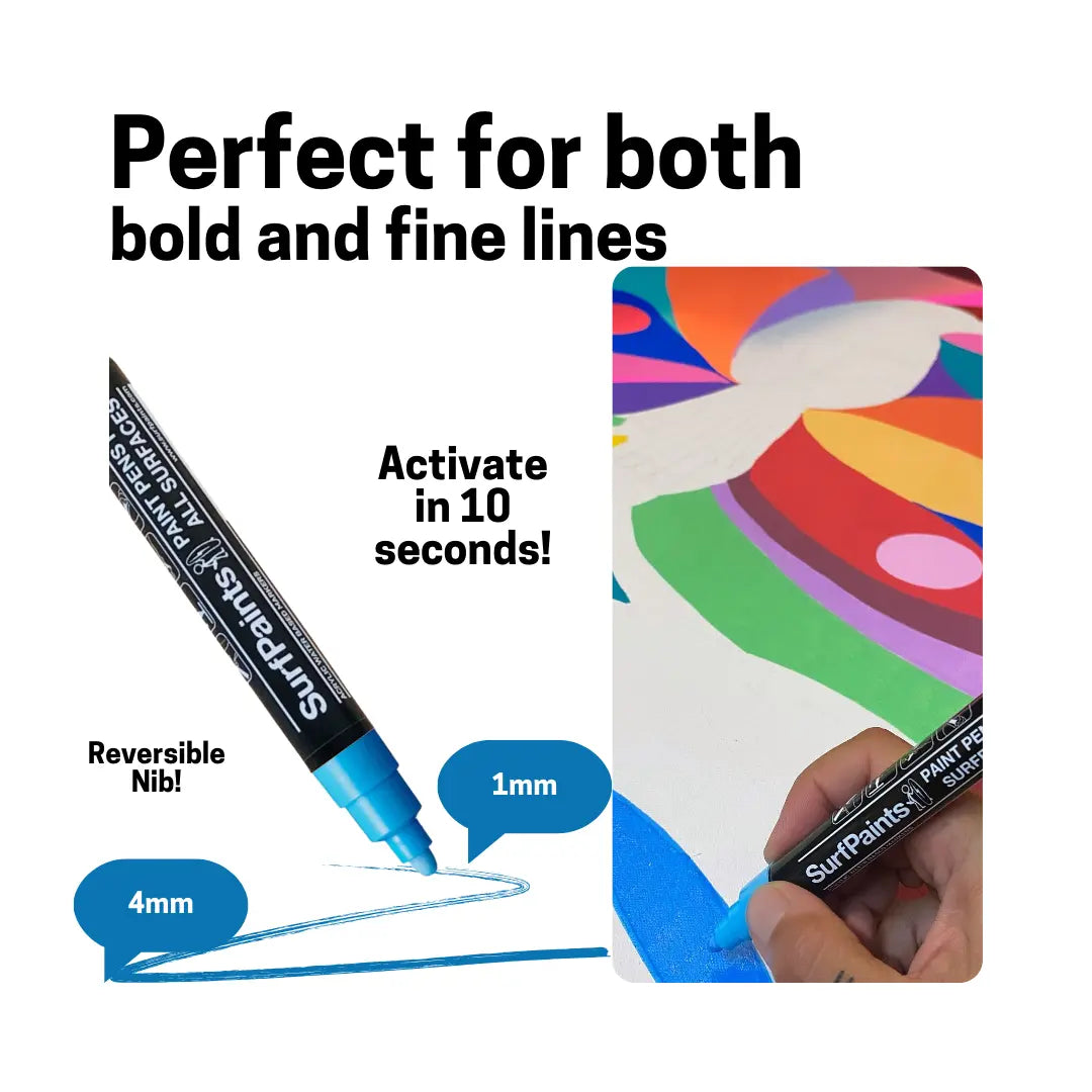 Earth Acrylic Paint Pens - 4mm Durable Bullet Nibs for All Surfaces – Premium Japanese Quality