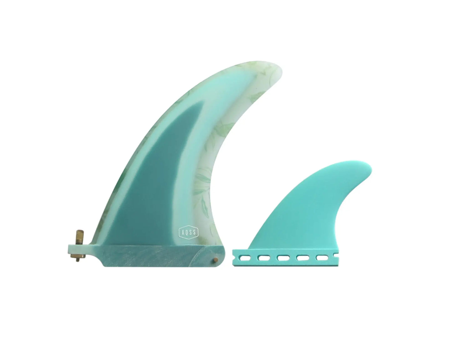 AQSS 2+1 Fin Set - Aqua 8" + Single Tab