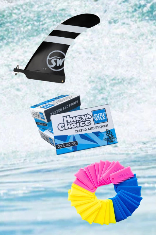 Winter Wipe Out Deal: 8" Fin+Cool Wax+Wax Comb