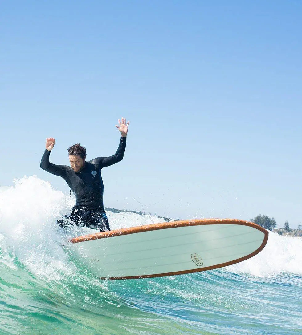 Bronze Whaler Longboard by Beau Young - Gold Surfboard