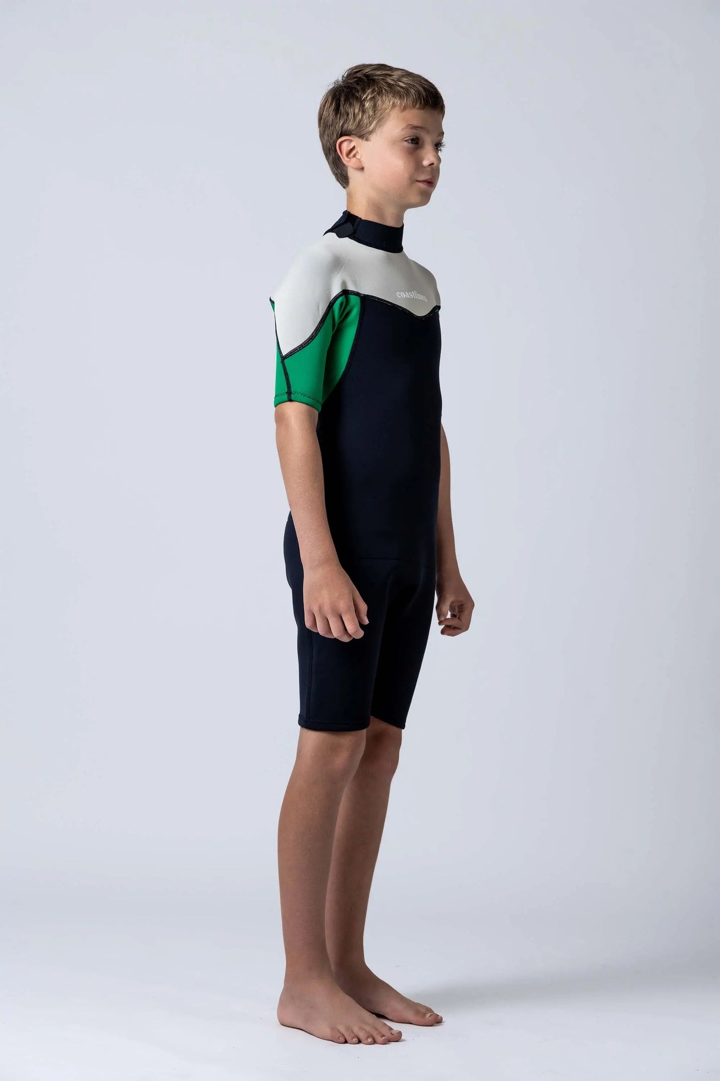 Classic Youth 2/2 Back Zip Springsuit - Green