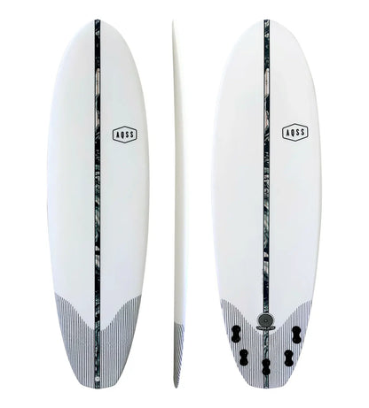 AQSS Carbon Jet 2.0 EPS Funboard by Beau Young - White Carbon Surfboard