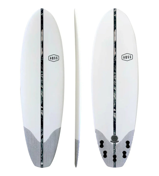 AQSS Carbon Jet 2.0 EPS Funboard by Beau Young - White Carbon Surfboard