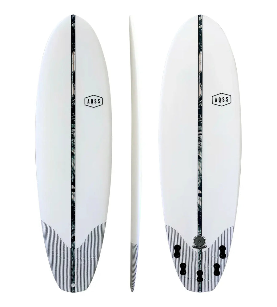 AQSS Carbon Jet 2.0 EPS Funboard by Beau Young - White Carbon Surfboard