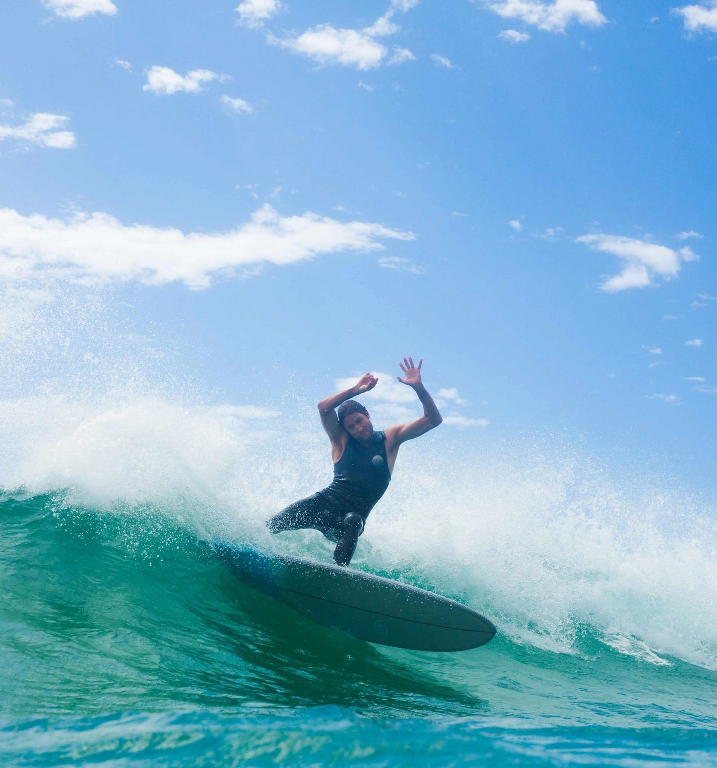 AQSS Carbon Jet 2.0 EPS Funboard by Beau Young - White Carbon Surfboard