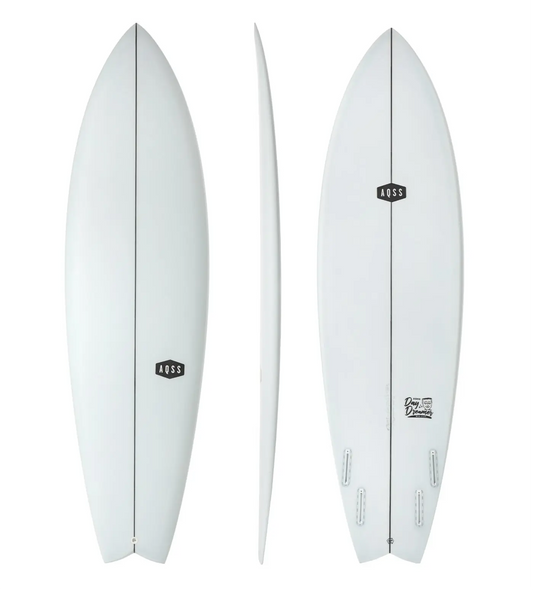 AQSS Day Dreamer Mid Fish - Clear White Surfboard