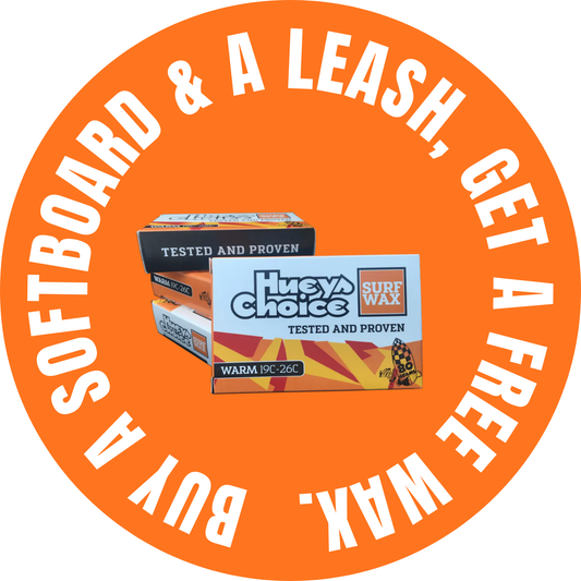 Buy Softboard and Get Discounted Leash + FREE Wax