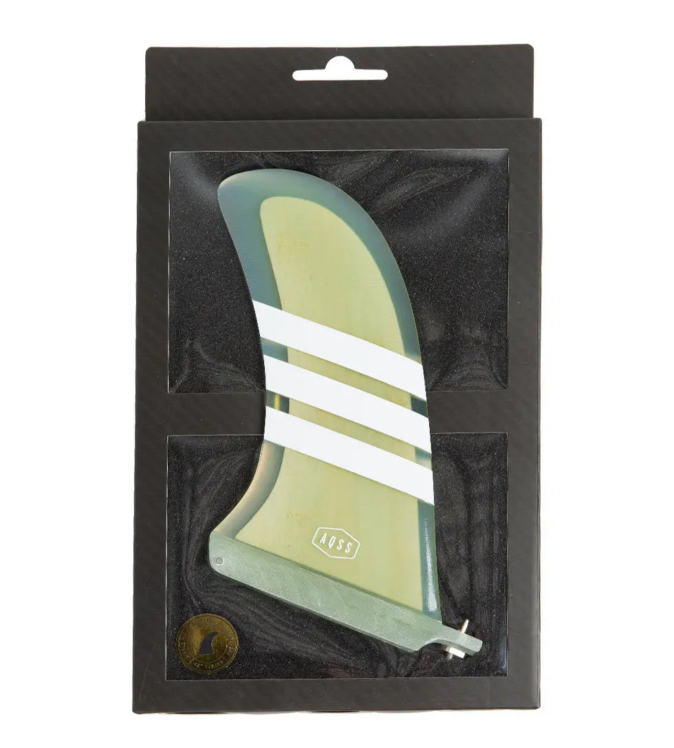 AQSS Single Fin - Retro Hatched 9"