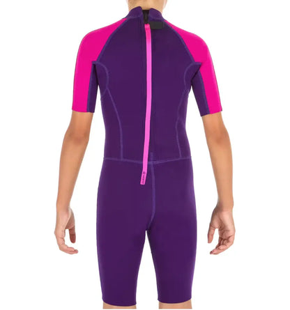 Olaian Surf Shorty Kids Wetsuit - pink