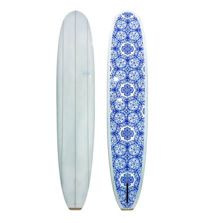 Vintage Log Longboard - Blue Surfboard