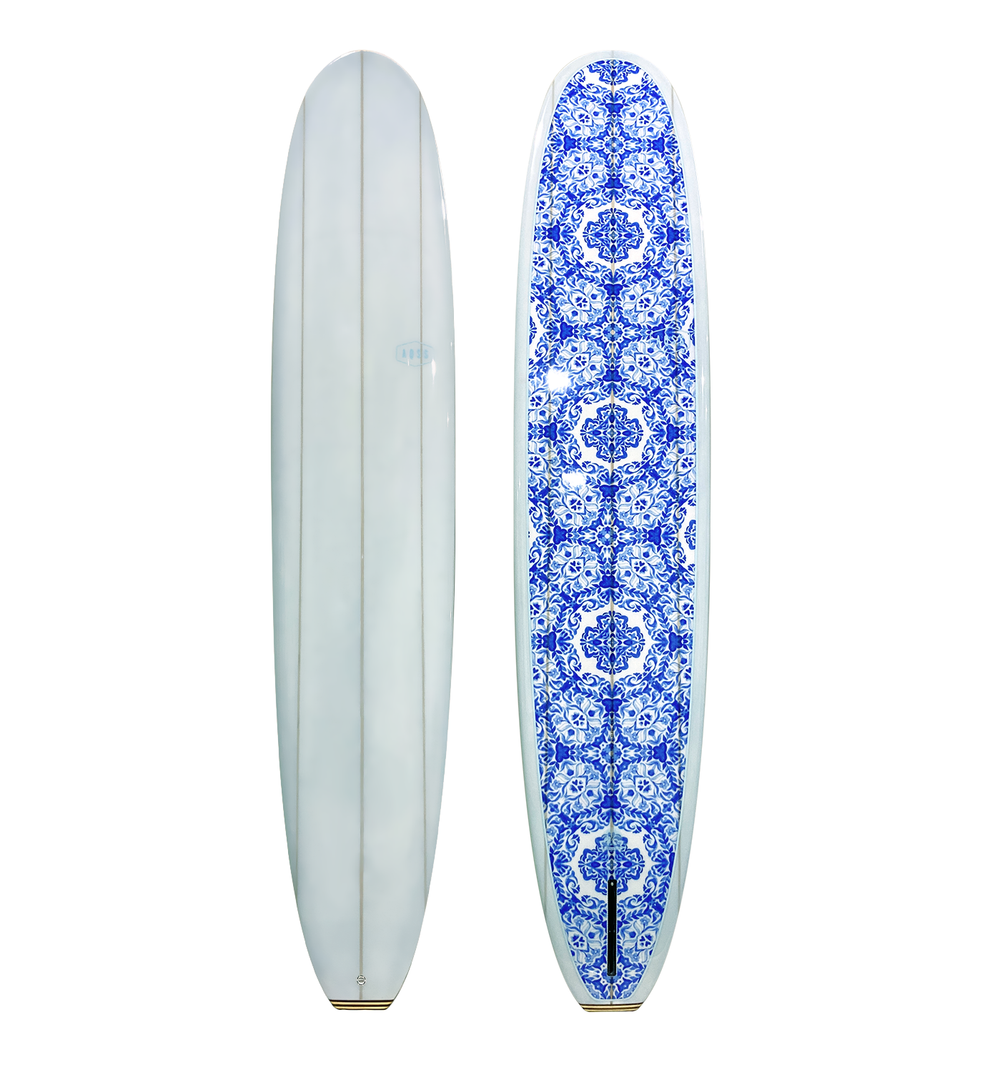 Vintage Log Longboard - Blue