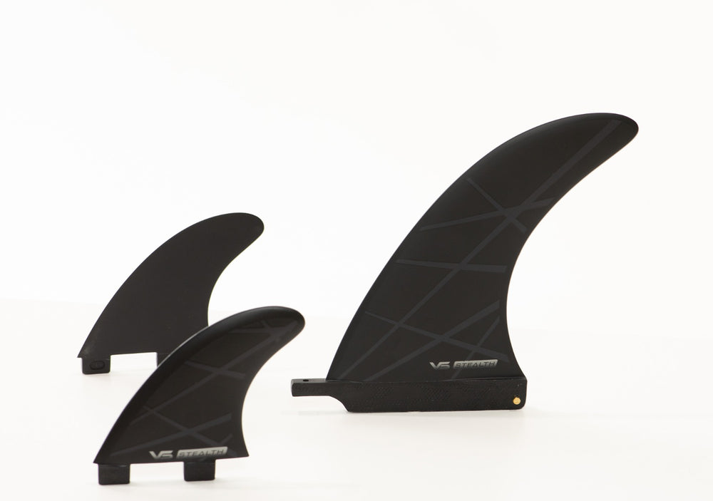 VESSEL 8" Twin Tab 2+1 Fin Set - Stealth