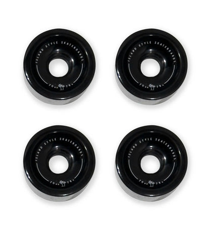 70mm Skateboard Wheels - Black 4 pack