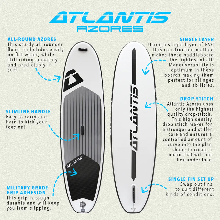 Atlantis Inflatable SUP - Azores - Blue 10.2
