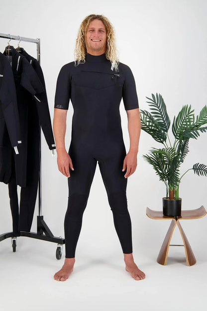 Performance Mens 2/2 Chestzip Shortsleeve Springsuit/Steamer