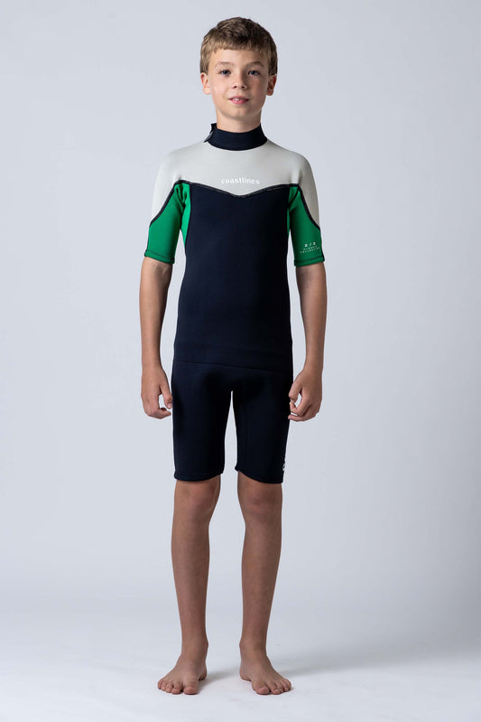Classic Youth 2/2 Back Zip Springsuit - Green