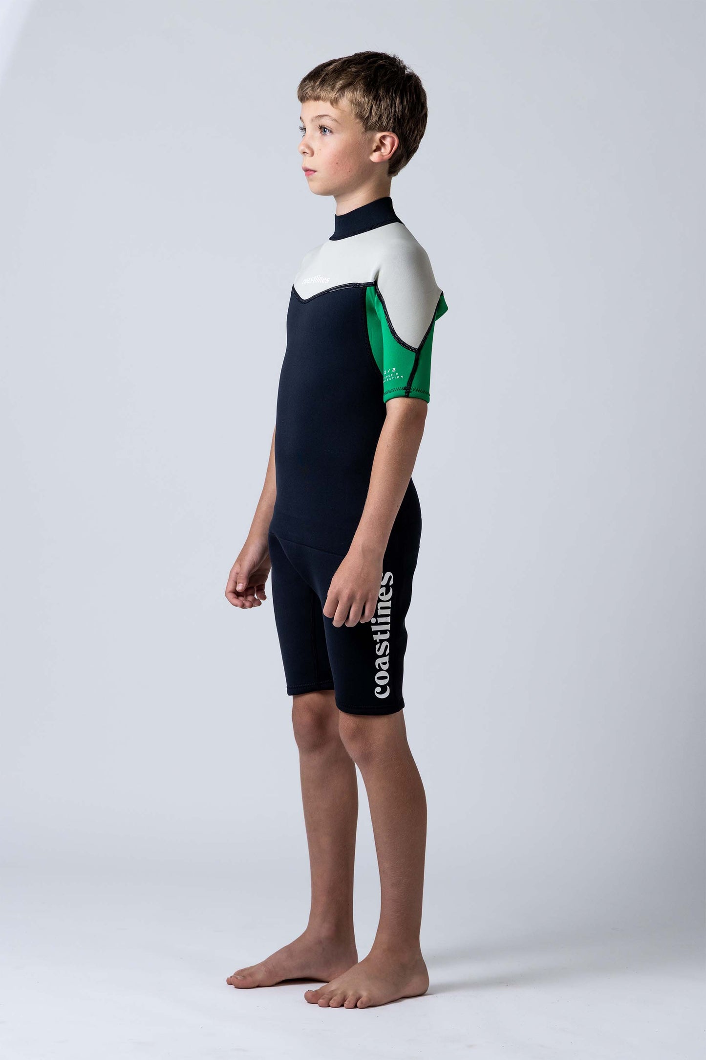 Classic Youth 2/2 Back Zip Springsuit - Green