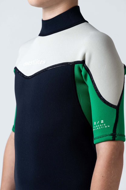 Classic Youth 2/2 Back Zip Springsuit - Green