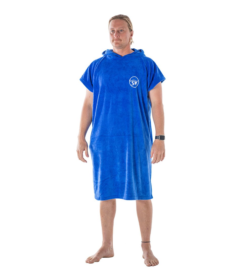 AQSS DARK BLUE PONCHO - The Surfboard Warehouse Australia