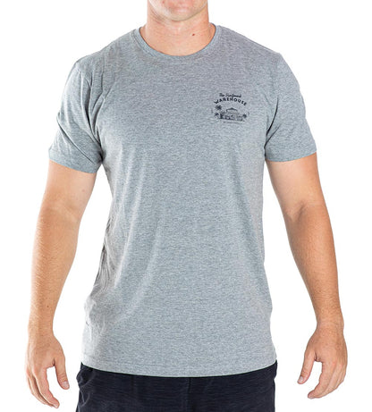RETRO SURFBOARD WAREHOUSE T-SHIRT - GREY