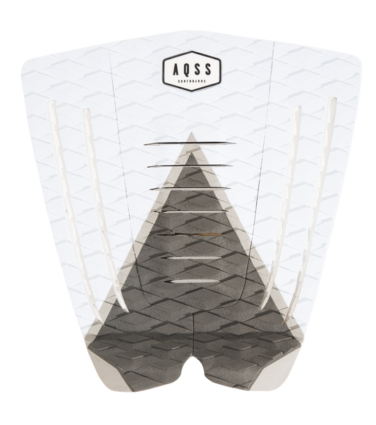 AQSS - WHITE/GREY TRIANGLE 3 PIECE TRACTION PAD - The Surfboard Warehouse Australia