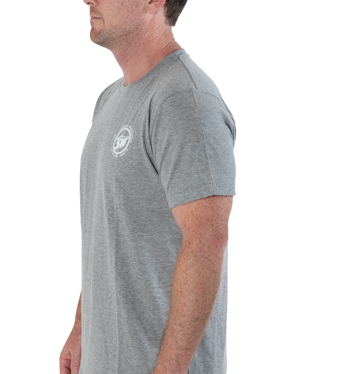 RAINBOW SURFBOARD WAREHOUSE T-SHIRT - GREY